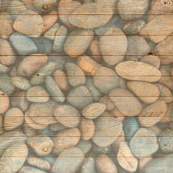 Life Is Better Collection Lake Rocks 12 x 12 Double-Sided Scrapbook Paper by Scrapbook Customs - Scrapbook Supply Companies