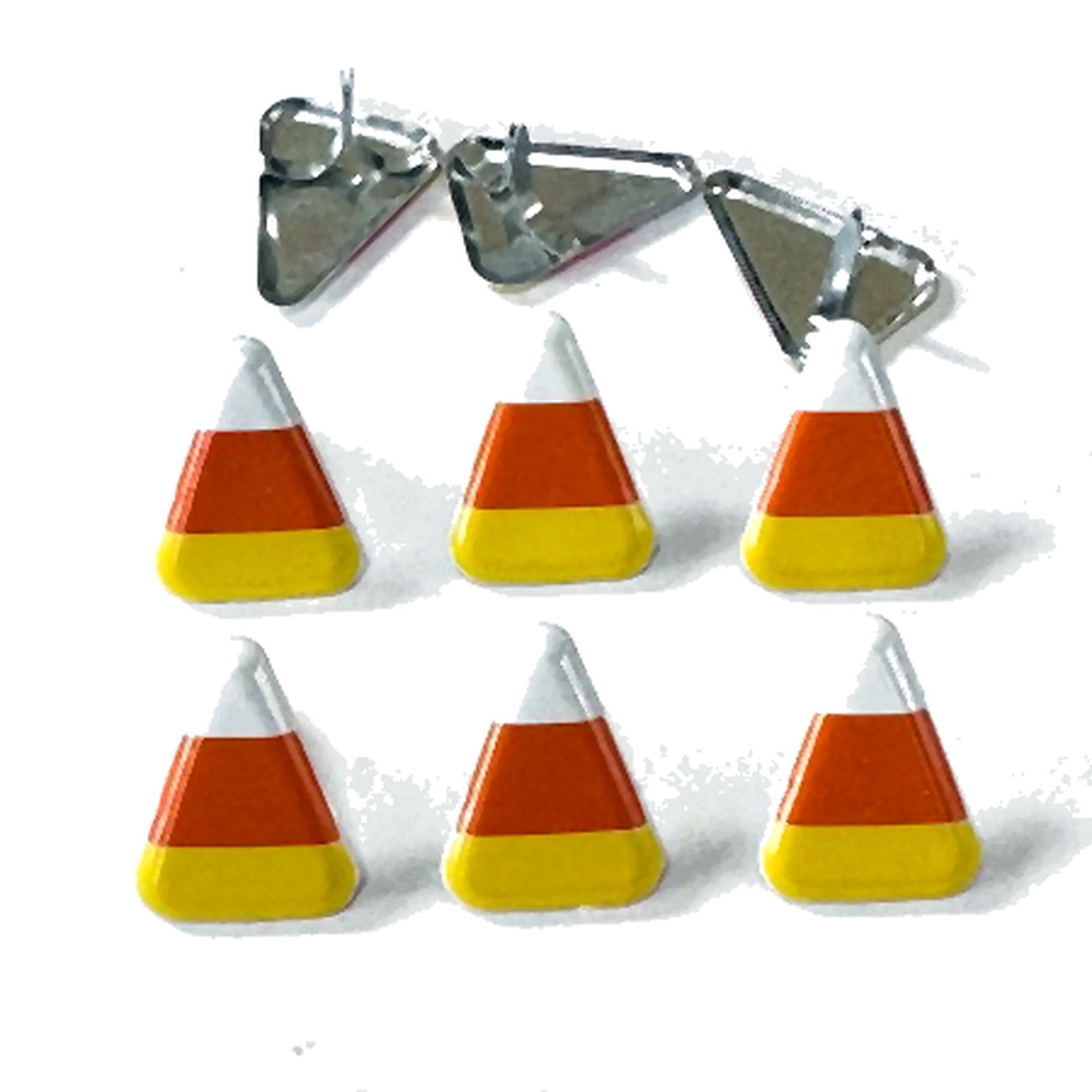Halloween Candy Corn .75" Scrapbook Embellishments by Eyelet Outlet - Pkg. of 12