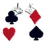 Card Suits Brads Scrapbook or Card Embellishments by Eyelet Outlet - Pkg. of 12