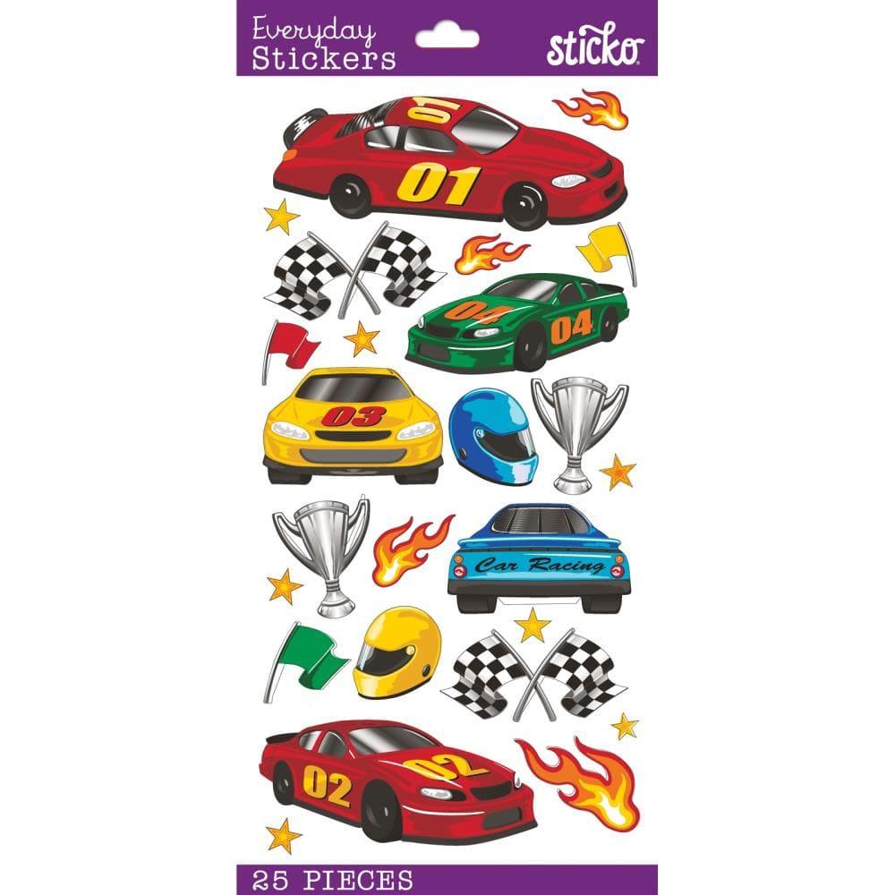 Reflective Race Cars Scrapbook Stickers by American Crafts - Scrapbook Supply Companies