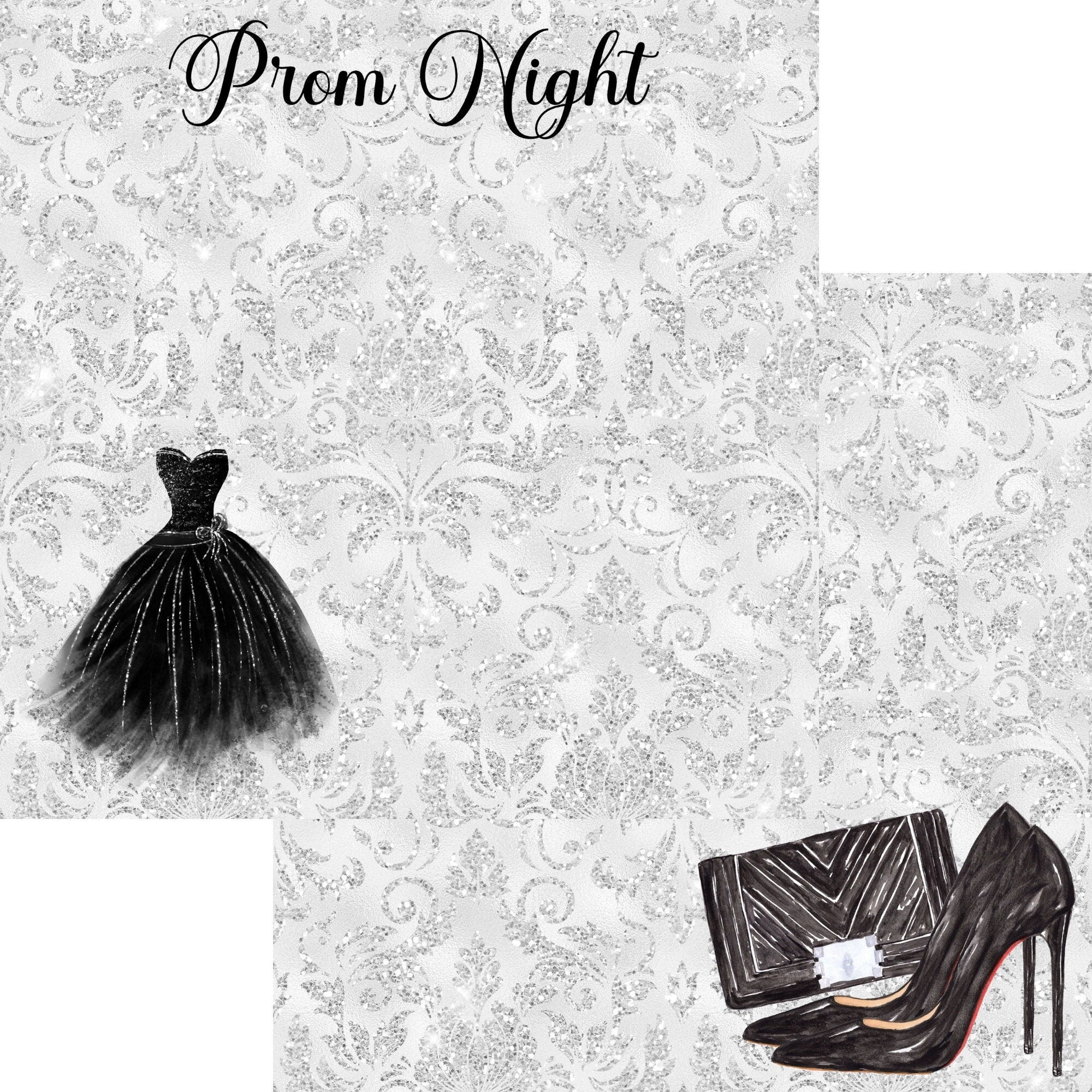 Prom Formal Night Elegant Scrapbook Paper & Embellishment Kit by SSC Designs