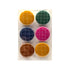 Button Bubbles Collection  Color Hash 1" Decorative, Self-Adhesive Scrapbook Button Embellishments by Marla - 6 Pieces