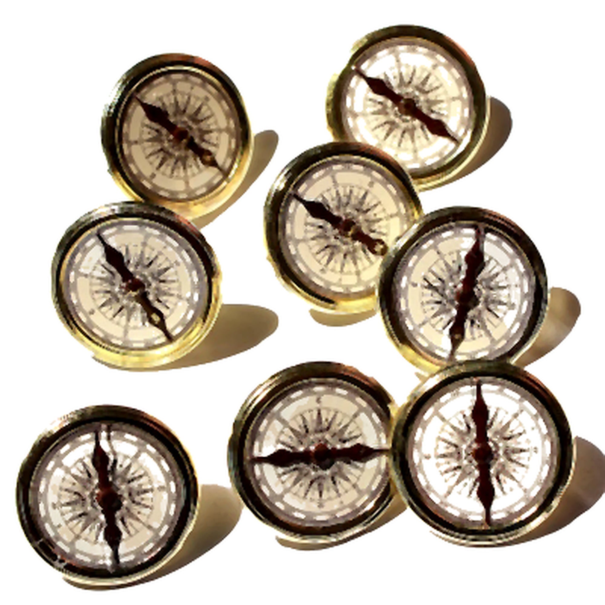 Earning Badges Collection Compass Scrapbook Brads by Eyelet Outlet - Pkg. of 12