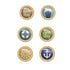 Gone Cruising Collection Button Bubbles 1" Self-Adhesive Scrapbook Embellishments by MH Flair & More