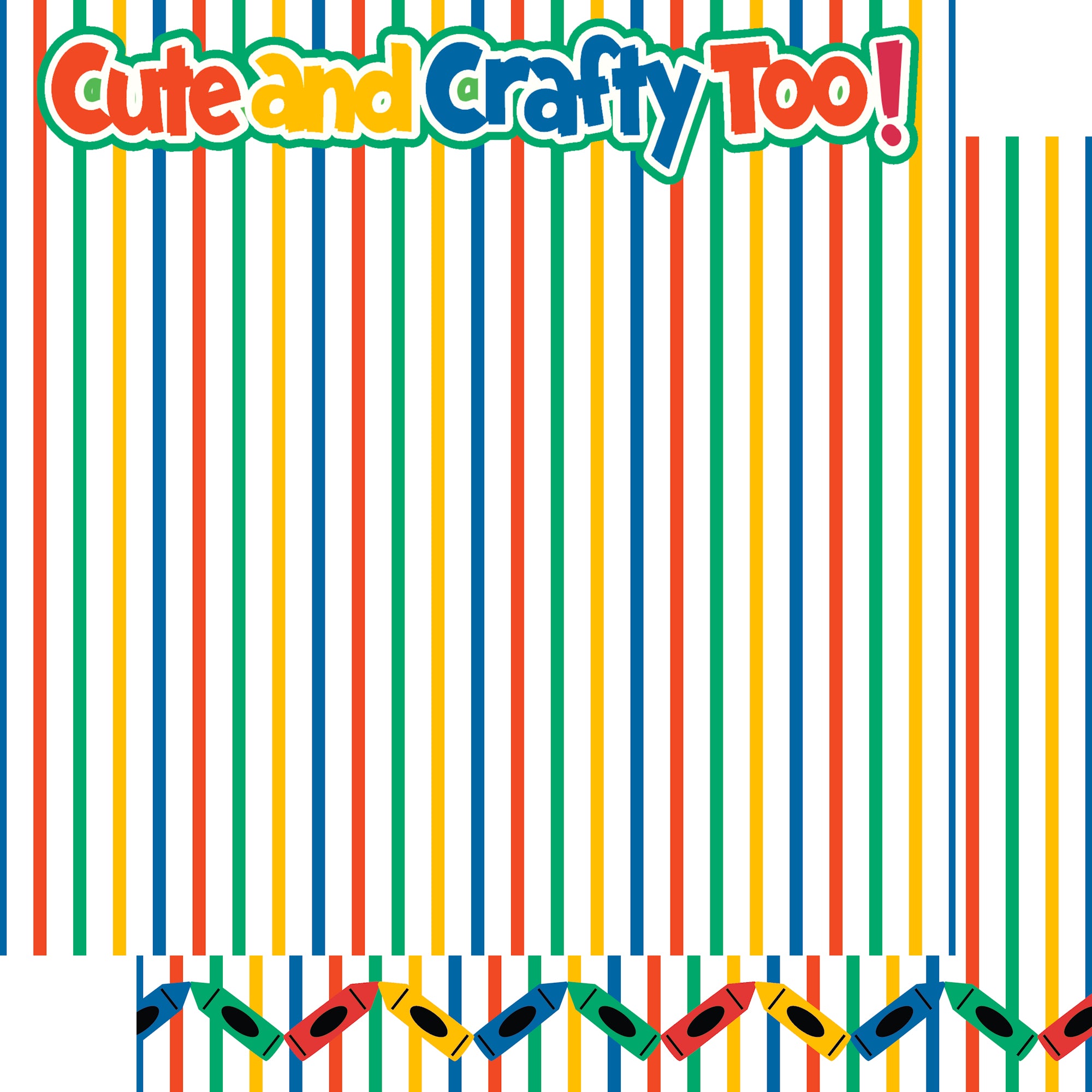 Just Fun Collection Cute & Crafty Too 12 x 12 Double-Sided Scrapbook Paper by SSC Designs