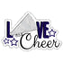 Love Cheer Custom Color Title 6.5 x 4.5 Fully-Assembled Laser Cut Scrapbook Embellishment by SSC Laser Designs