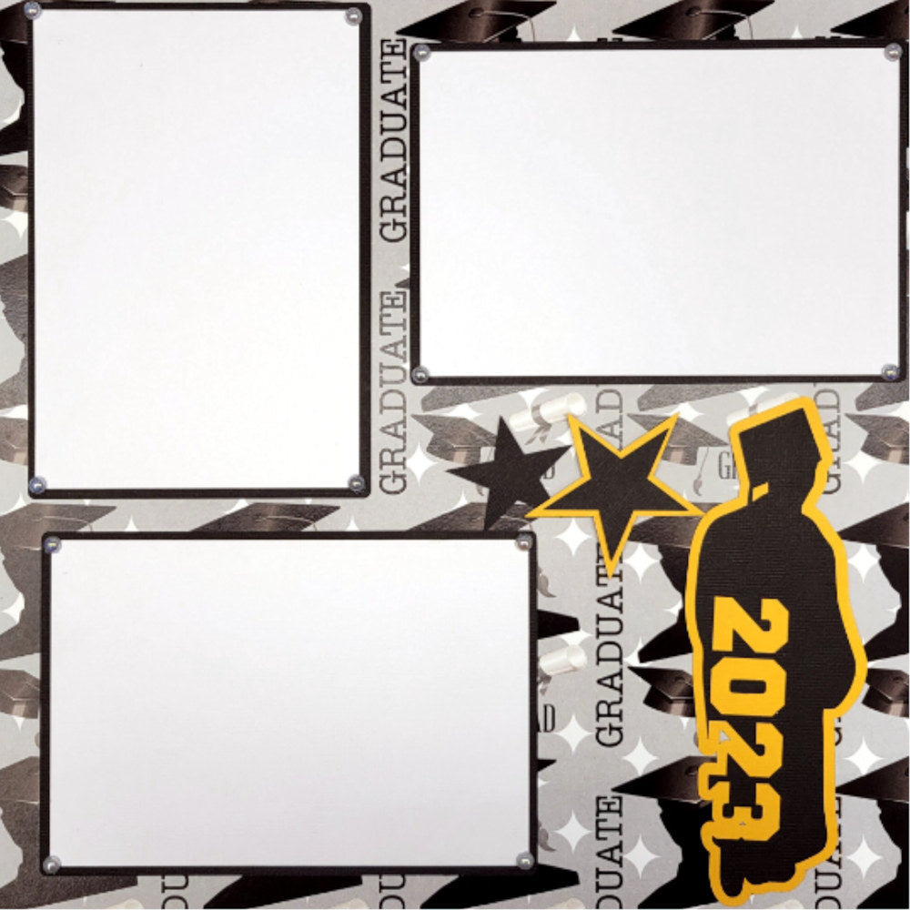 Graduation Collection Class of 2023 Male Customized, Premade Scrapbook Pages by SSC Designs