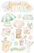 Family Collection Baby Shower Watercolor 5x7 Glitter & Foil Scrapbook Embellishment by Paper House Productions
