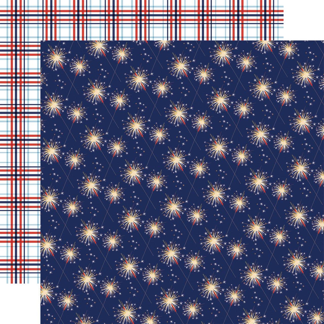 Fourth of July Collection Sparkling Fourth 12 x 12 Double-Sided Scrapbook Paper by Carta Bella - Scrapbook Supply Companies