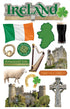 Travel Collection Ireland 5x7 Glitter Scrapbook Embellishment by Paper House Productions