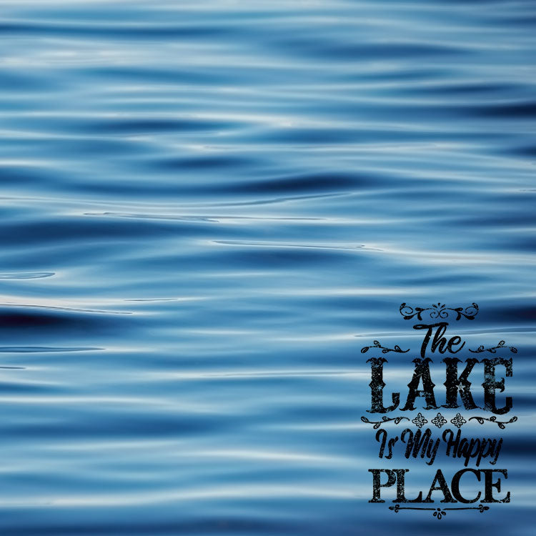 Lake Life Collection The Lake Is My Happy Place 12x12 Double-Sided Scrapbook Paper by Paper House Productions