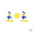 Disney Dress It Up Collection Donald Duck Scrapbook Button Embellishments by Jesse James Buttons