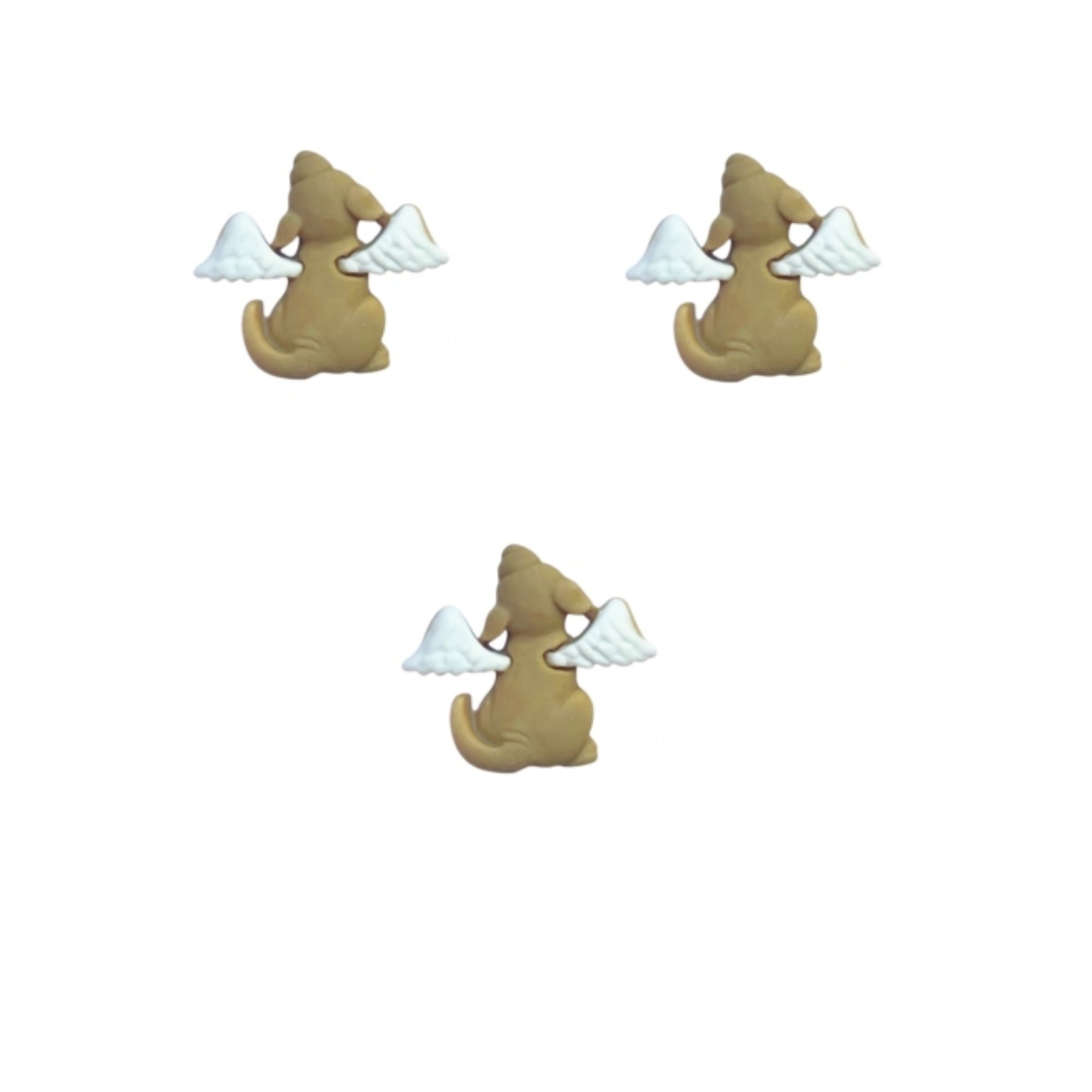 All Pets Go To Heaven Collection Dog Angel Buttons by Shelly's Buttons & More - 3 Pieces
