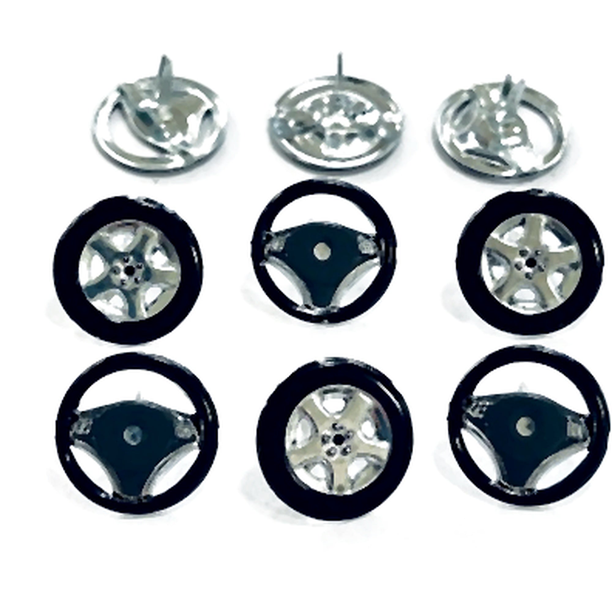Steering Wheel & Tires Scrapbook Brads by Eyelet Outlet - Pkg. of 12