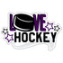 Love Hockey Custom Color Title 6.5 x 4.5 Fully-Assembled Laser Cut Scrapbook Embellishment by SSC Laser Designs