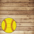 Wood Sports Collection Softball Brown Wood 12 x 12 Double-Sided Scrapbook Paper by Scrapbook Customs - Scrapbook Supply Companies