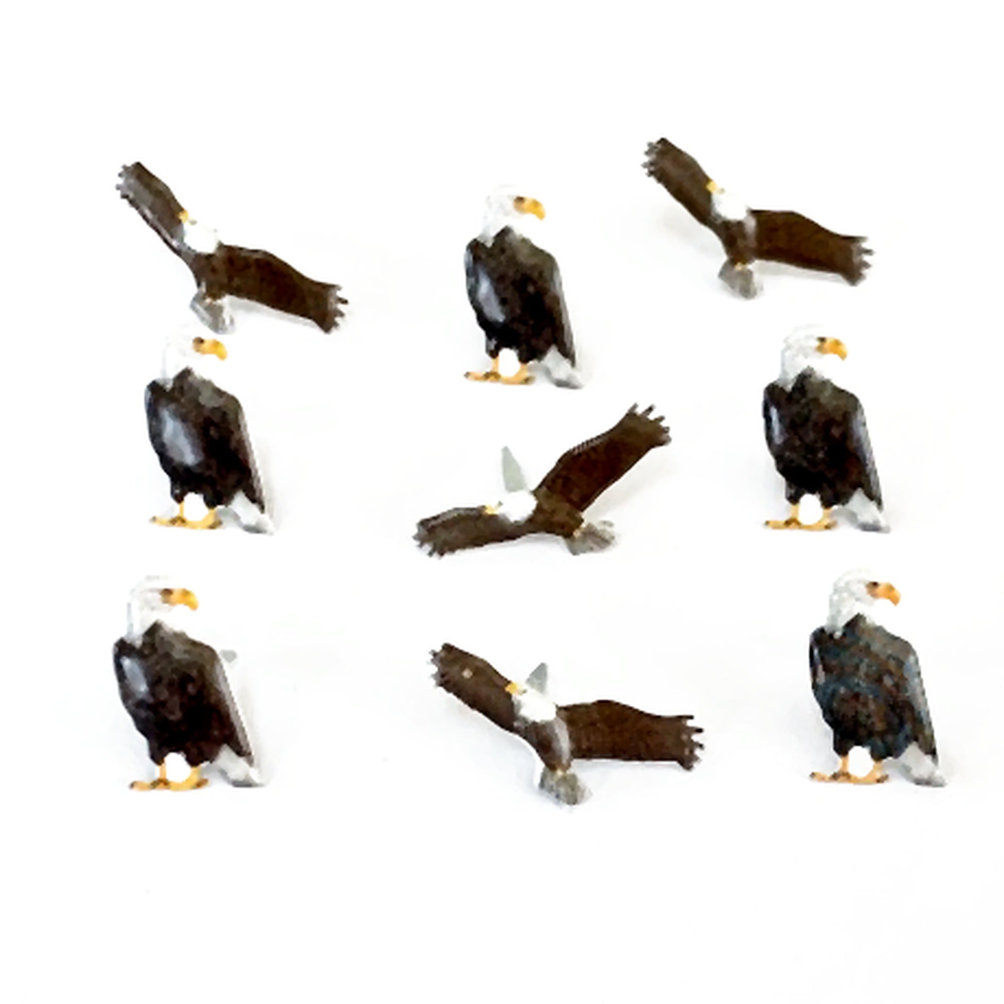 Bald Eagle Decorative Scrapbook or Cardmaking Brads by Eyelet Outlet - 12 Pieces