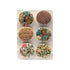 Button Bubbles Collection  Ephemera Queen 1" Decorative, Self-Adhesive Scrapbook Button Embellishments by Marla - 6 Pieces
