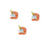 Dress It Up Collection Glitter Orange Unicorn Scrapbook Button Embellishments