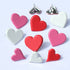 Red, Pink & White Assorted Size Heart Brads by SSC Designs - 12 Brads
