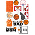 Sports Beat Collection Basketball Scrapbook Embellishments by SSC Designs - Pkg. of 14