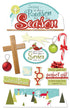 Christmas Collection Jesus Is The Reason For The Season 5x7 Glitter 3D Scrapbook Embellishment by Paper House Productions