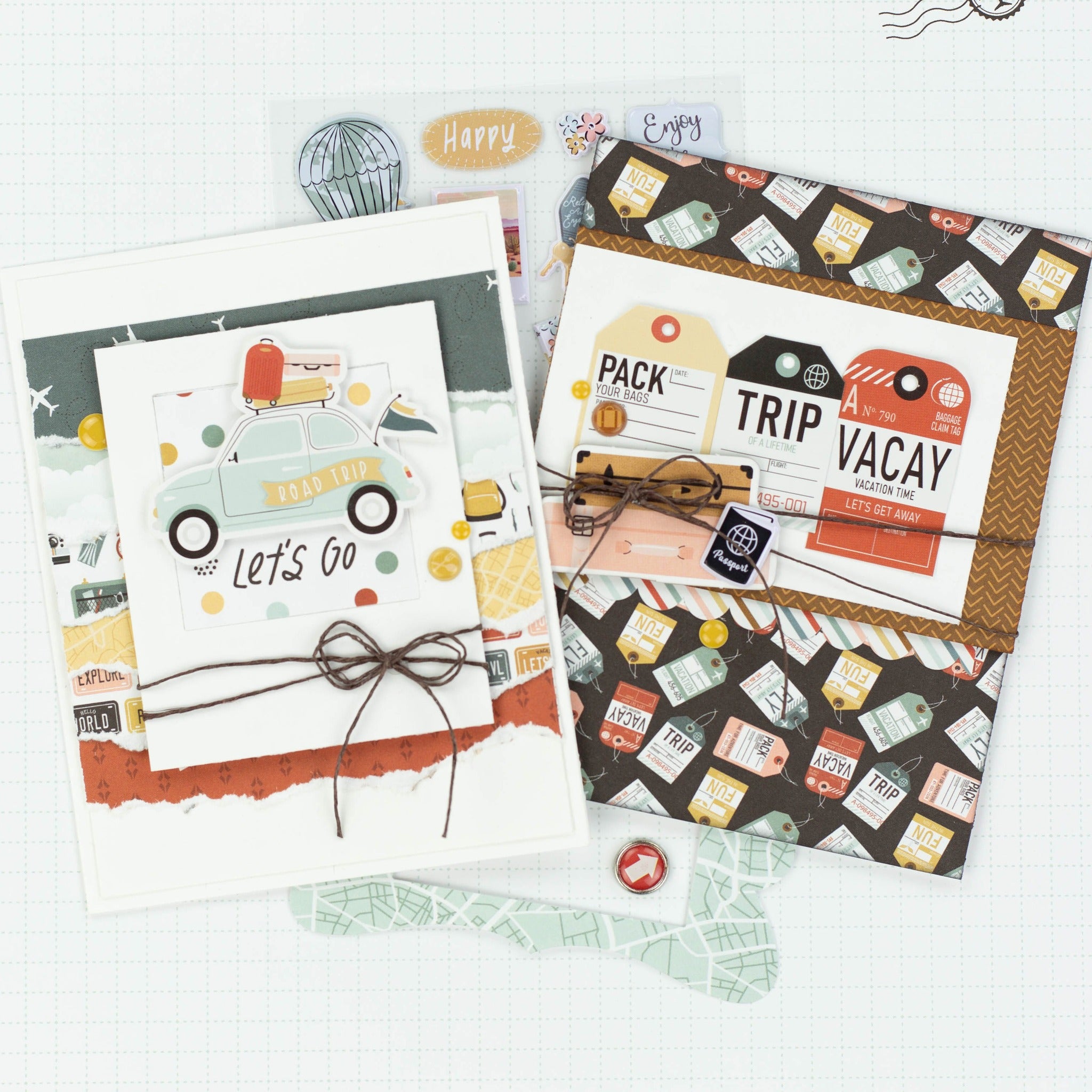 Let's Take The Trip Collection 6x6 Cardmakers Mega Pad by Echo Park Paper - 48 Double-Sided Papers