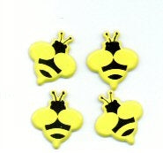 Bumblebee Fall Collection 1/4" Bee Scrapbook Brads by Eyelet Outlet - Pkg. of 12
