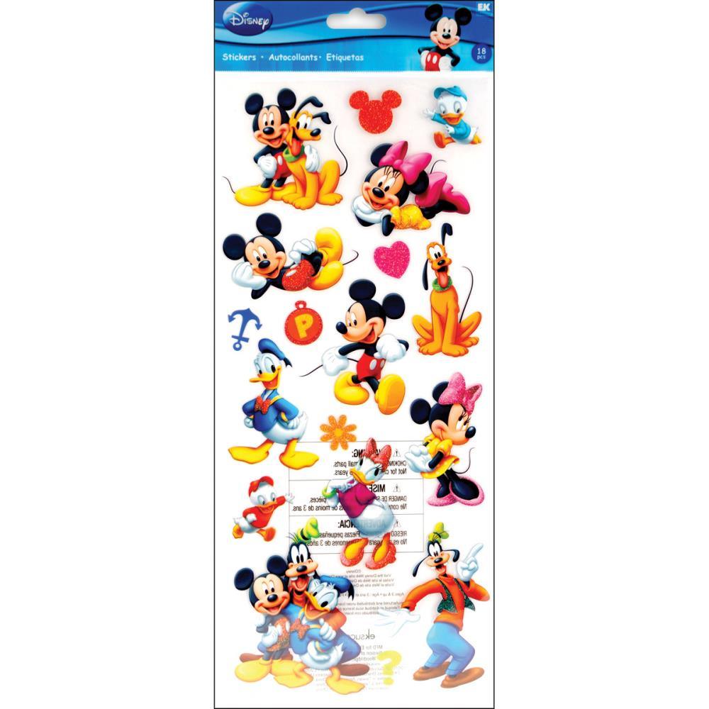 Disney Mickey Mouse and Friends Collection 18pc Scrapbook Stickers by EK Success - Scrapbook Supply Companies