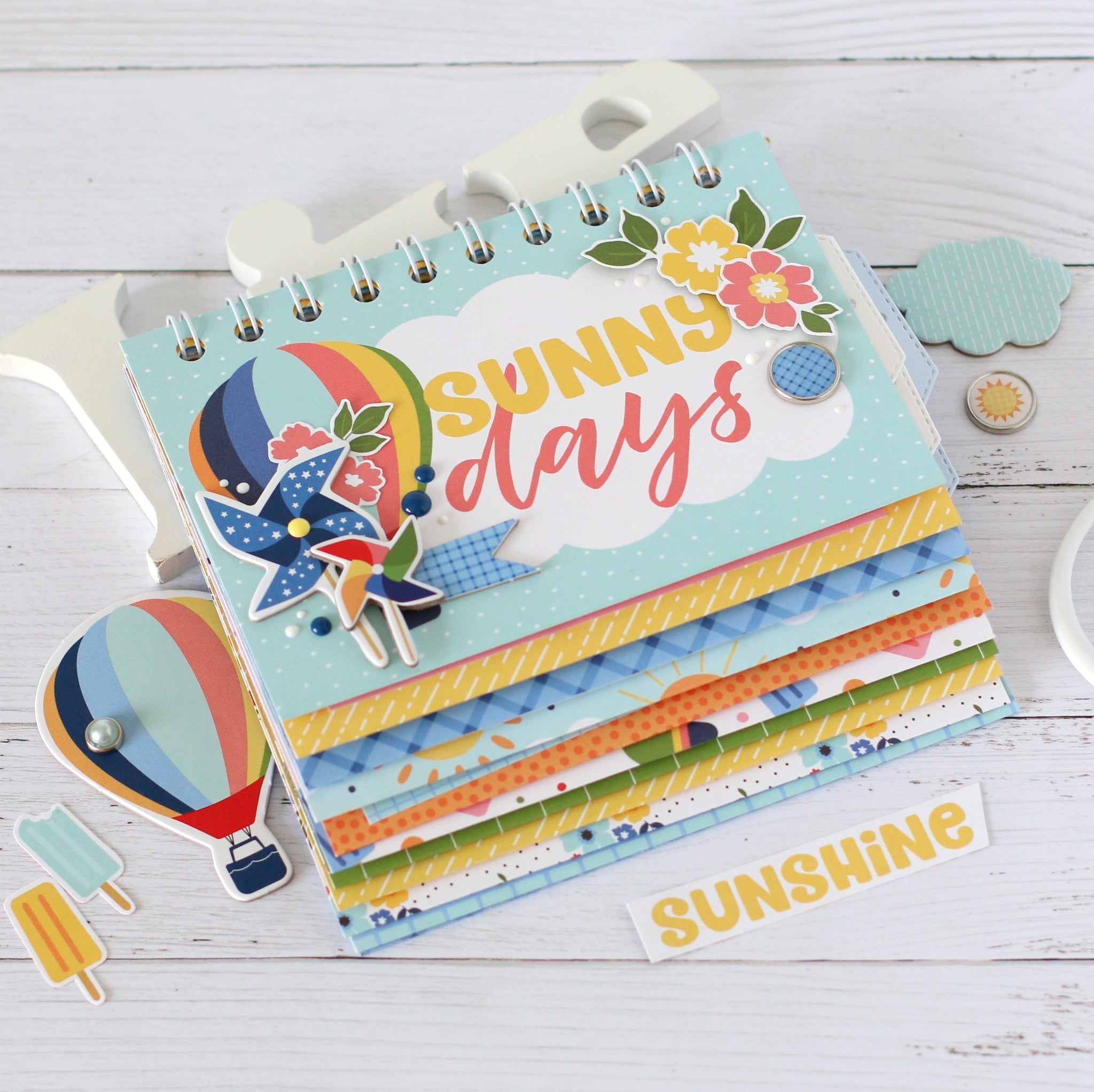 My Favorite Summer Collection 5 x 7 Scrapbook Sticker Book by Echo Park Paper-16 Pages