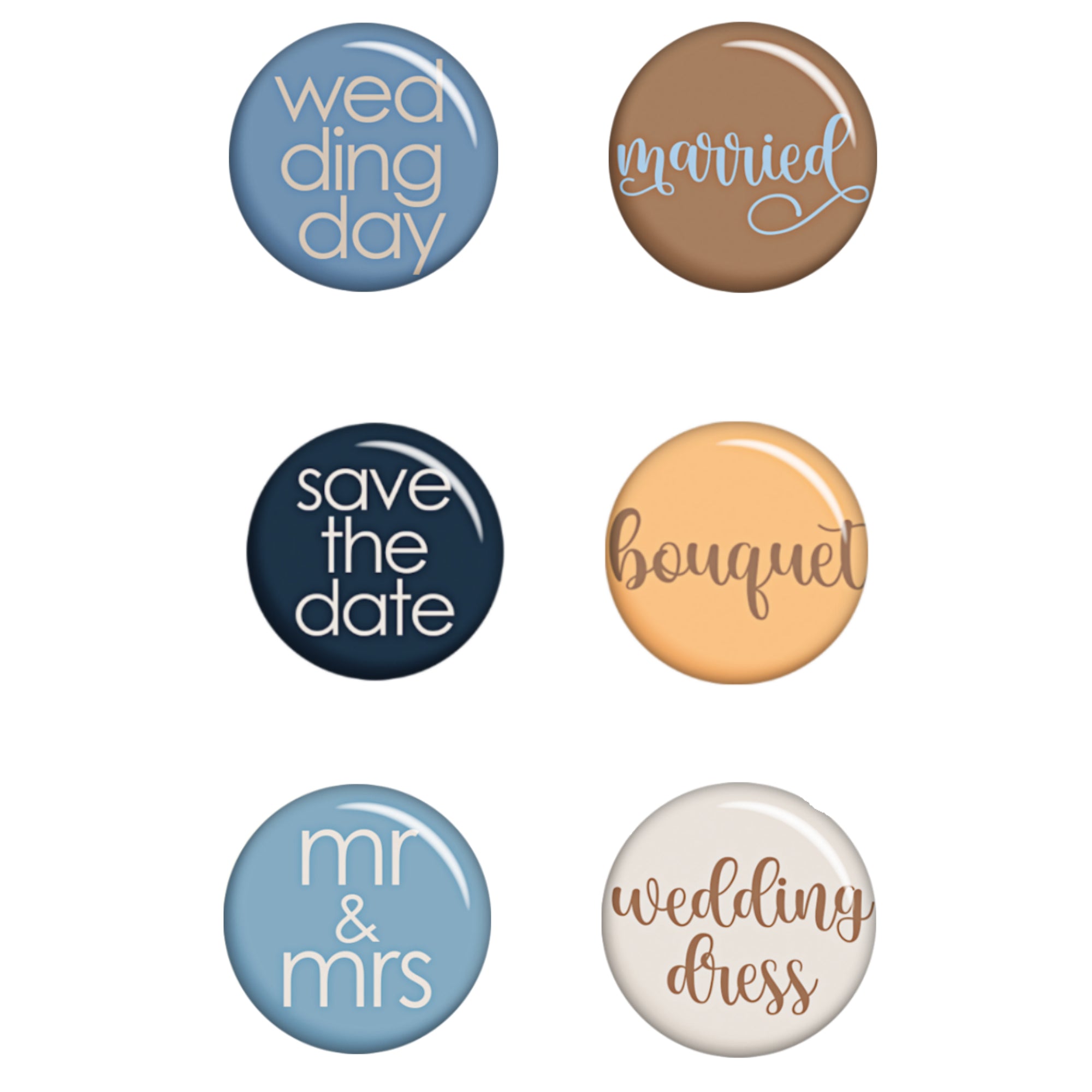 Now & Forever Collection Button Bubbles 1" Self-Adhesive Scrapbook Embellishments by MH Flair & More