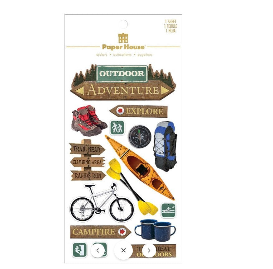 Outdoor Adventure 4x8 D Foil Scrapbook Embellishment by Paper House Productions