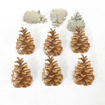 Evergreen Tree Pinecone Brads by SSC Designs - 12 Brads