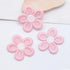 Embroidered Daisies Collection Pink & White 1" Scrapbook Flower Embellishments by SSC Designs - 10 Pieces - Scrapbook Supply Companies