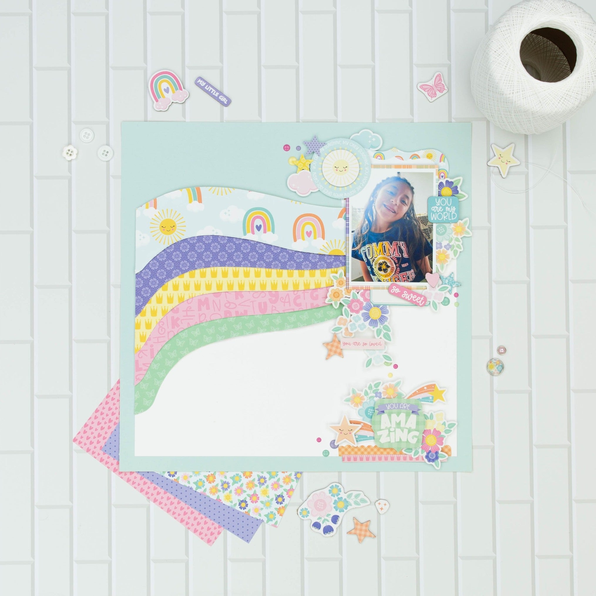 Play All Day Girl Collection Sticker Book by Echo Park Paper-16 pages