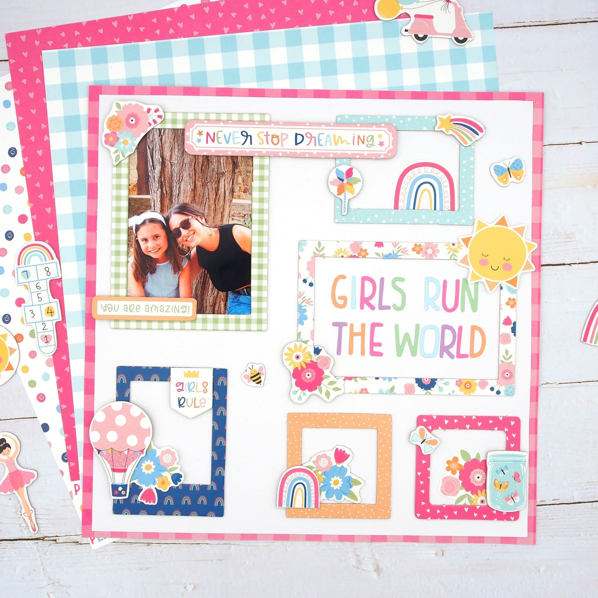 Play All Day Girl Collection Sticker Book by Echo Park Paper-16 pages