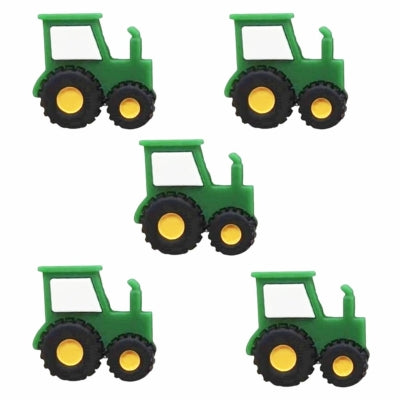 Farm Collection Tractor Time Scrapbook Buttons by Shelly's Buttons - 5 Pieces