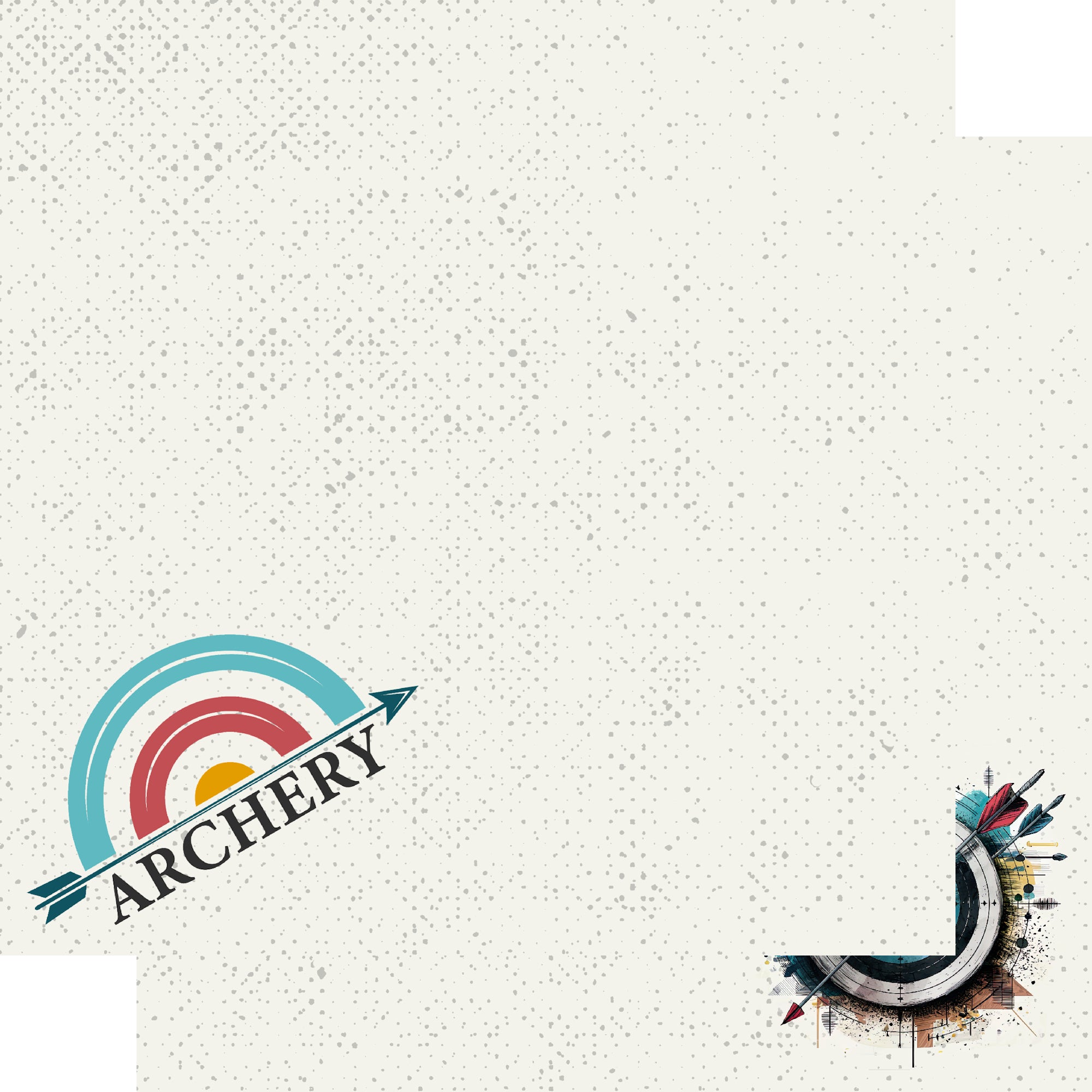 Play Hard Collection Archery 12 x 12 Double-Sided Scrapbook Paper by SSC Designs
