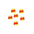 Dress It Up Collection Trains Scrapbook Button Embellishments