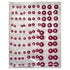 Our Brads Need Friends Collection Multi Size Hot Pink Self-Adhesive Pearls by Eyelet Outlet - 100 Count
