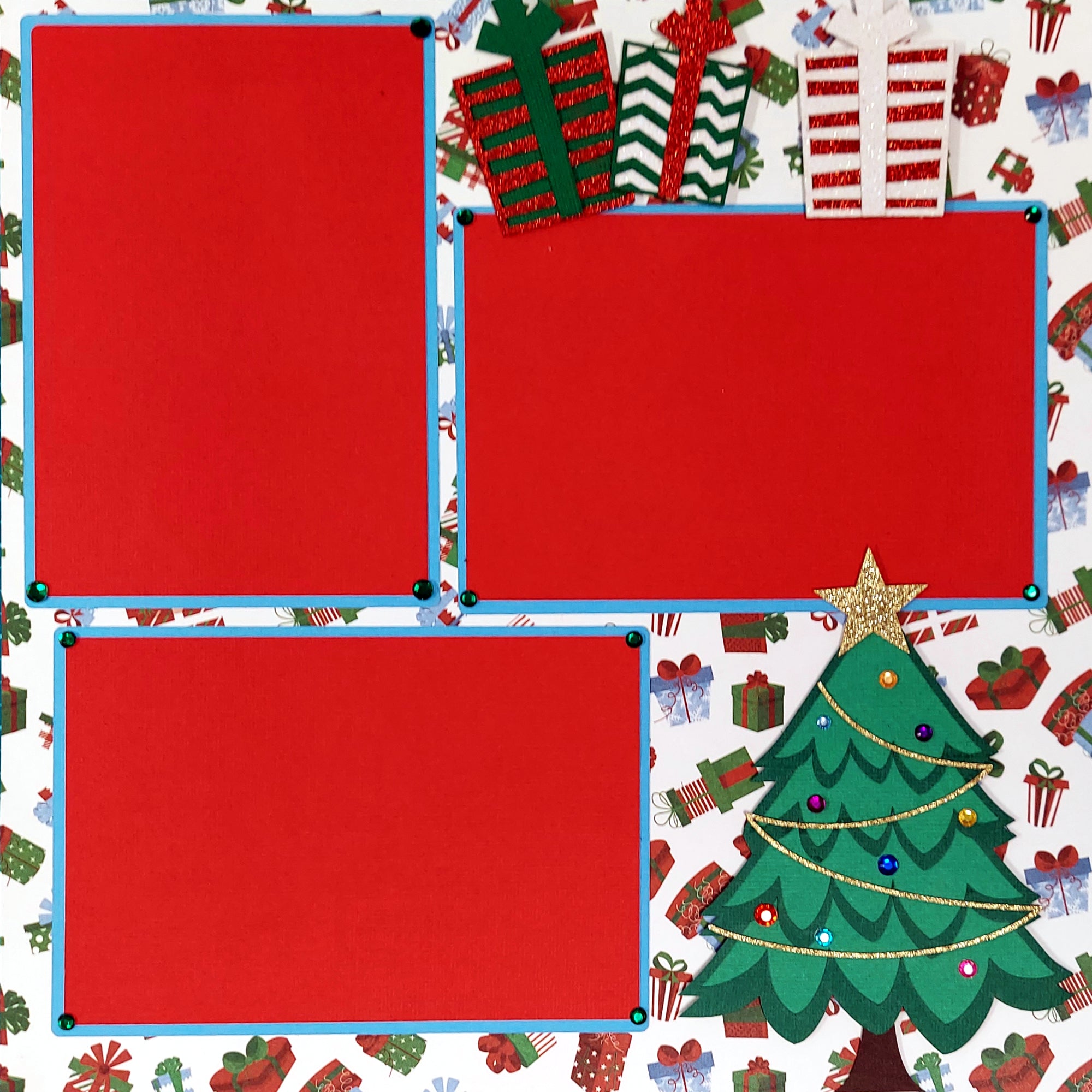 Santa's Helper (2) - 12 x 12 Pages, Fully-Assembled & Hand-Crafted 3D Scrapbook Premade by SSC Designs