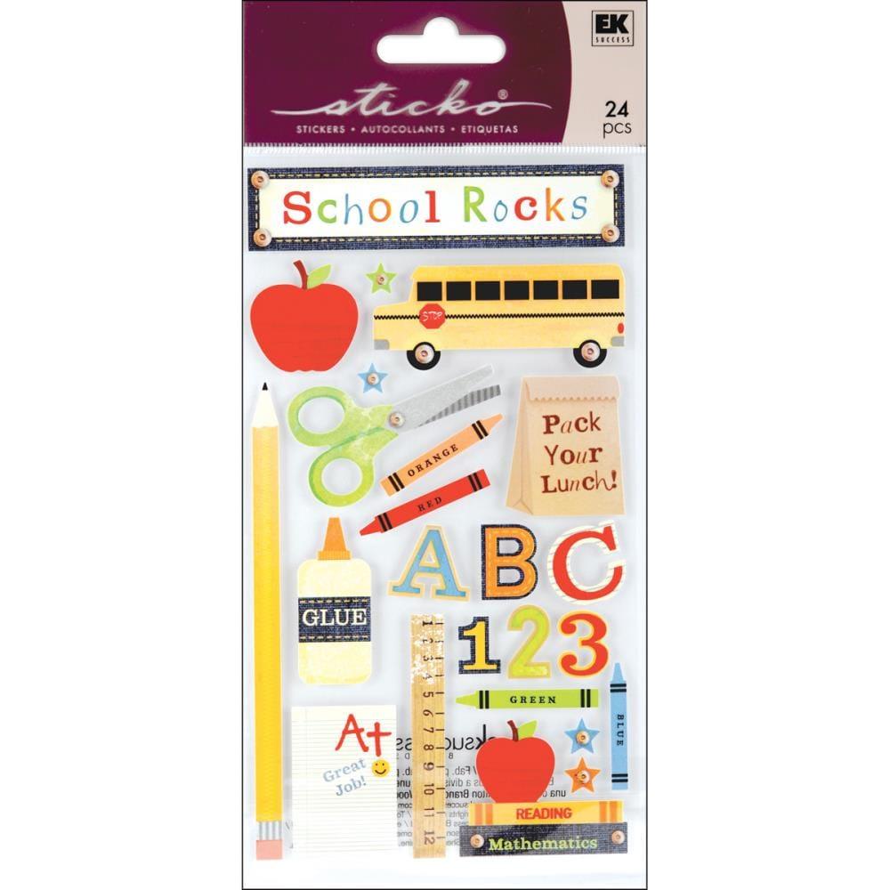School Collection School Rocks 24 pc Stickers by American Crafts - Scrapbook Supply Companies