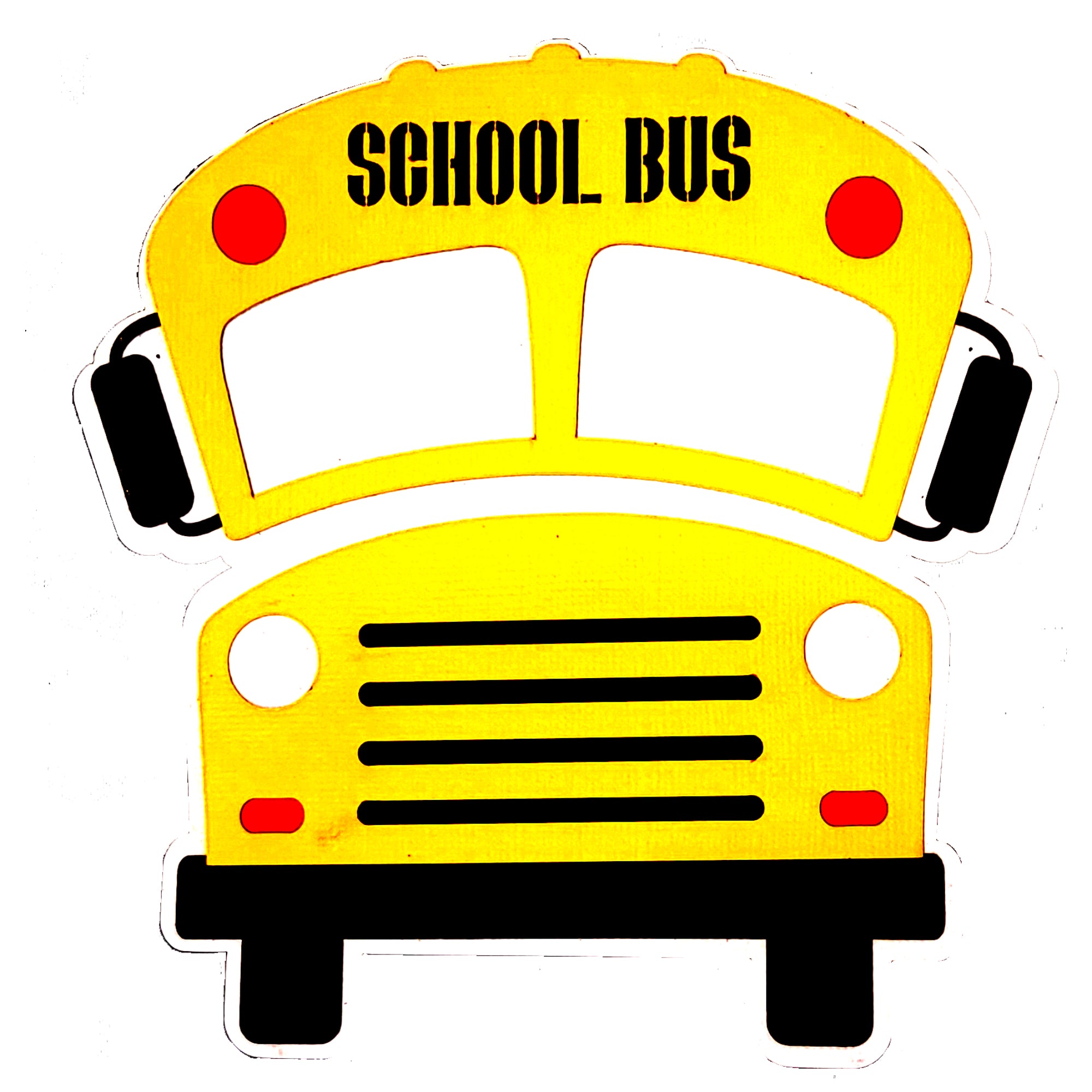School Bus 6x6 Fully-Assembled Scrapbook Die Cut Embellishment Set by SSC Designs