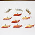 Winter Sled Sleigh Scrapbook Brads by Eyelet Outlet - Pkg. of 12