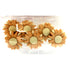 Dress It Up Collection Muted Sunflowers Scrapbook Buttons by Jesse James Buttons - 6 Pieces