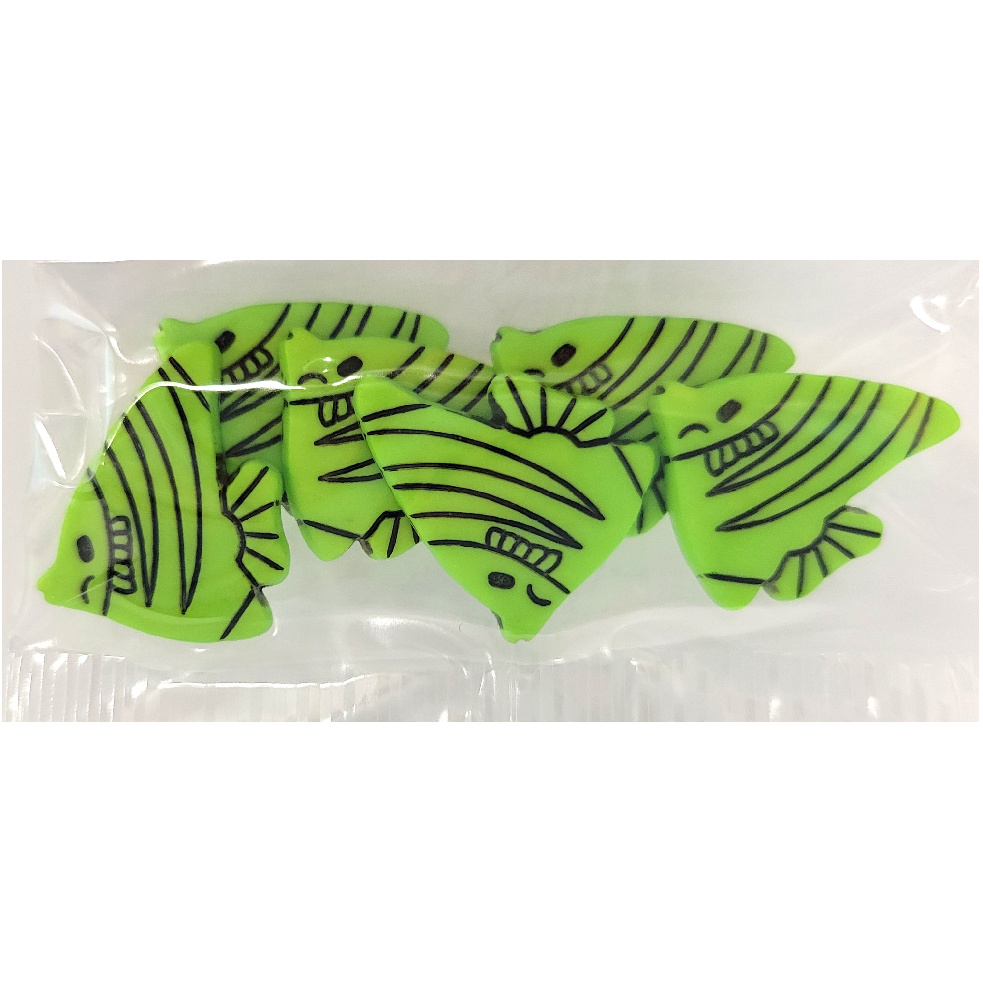 Dress It Up Collection Tropical Green Fish Scrapbook Buttons by Jesse James Buttons - 6 Pieces