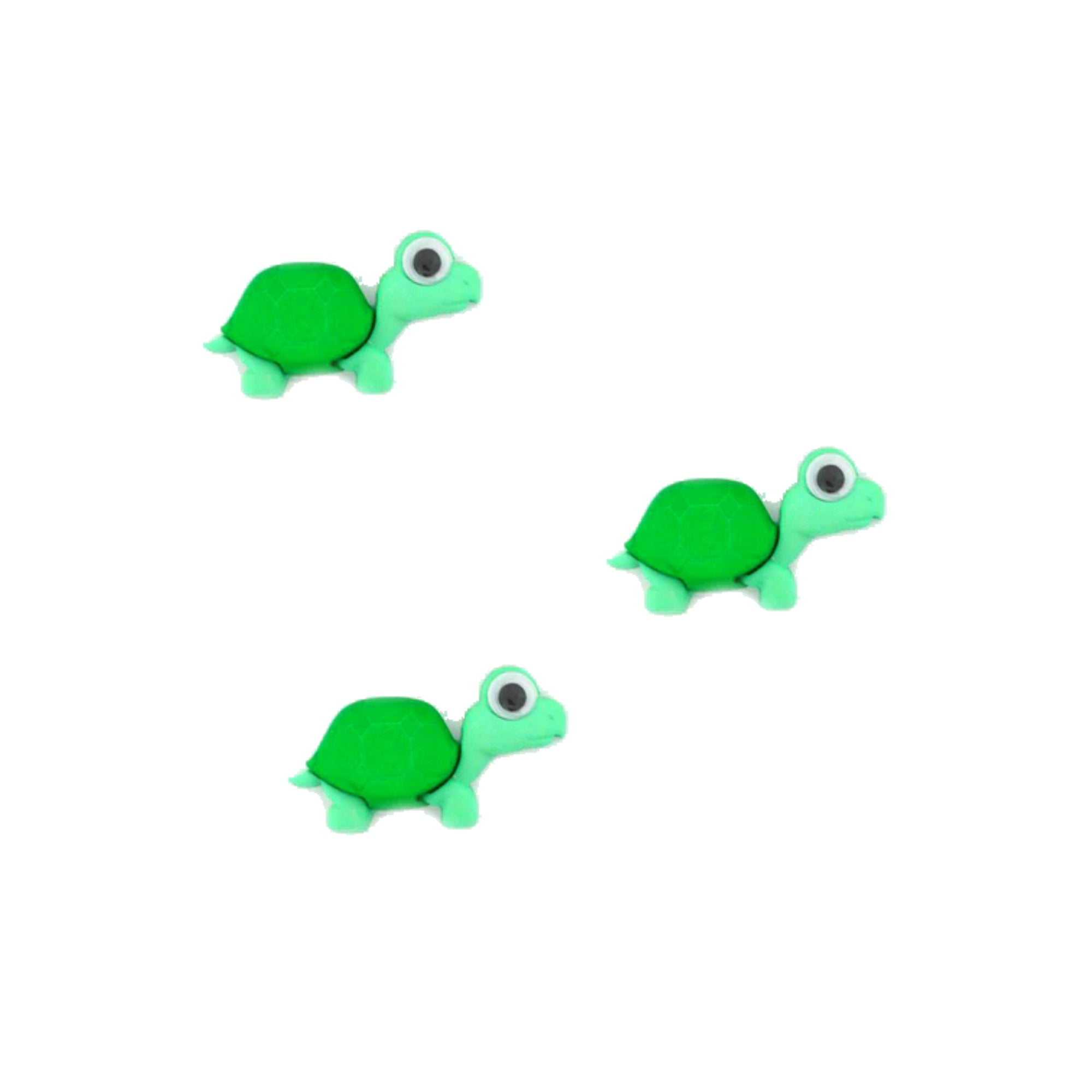 Dress It Up Collection Totally Turtles Scrapbook Button Embellishments