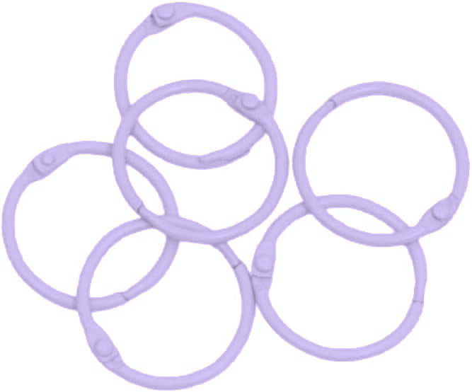 Violet Album Rings 1.77" (45 mm) by Craftelier - Pkg. of 6