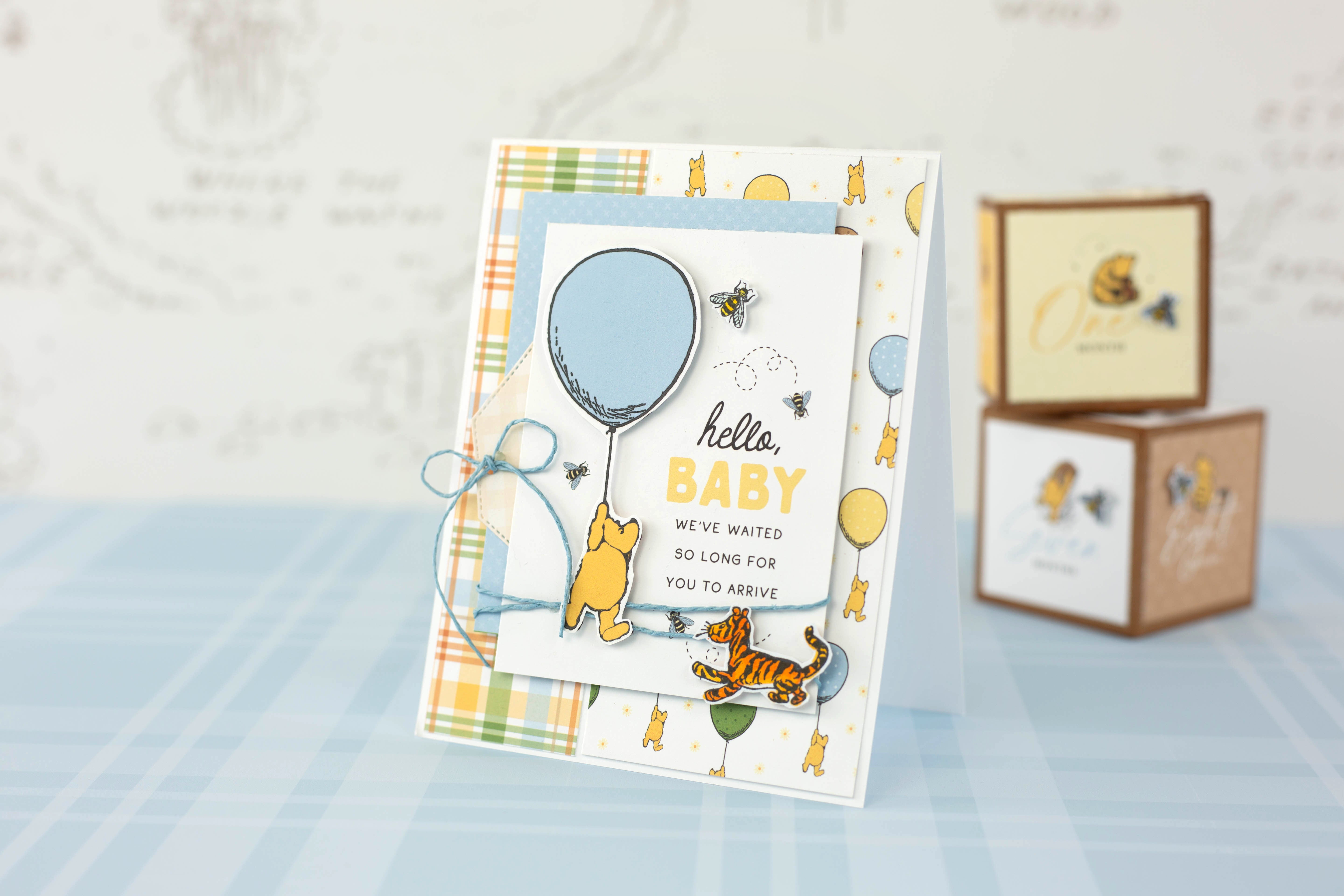 Winnie The Pooh Baby Scrapbook Paper & Sticker Collection Kit by Echo Park Paper - 13 Pieces