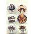 Country Winter Collection Button Bubbles 1" Self-Adhesive Scrapbook Embellishments by MH Flair & More